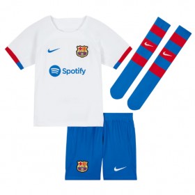 Otroški Nogometni dresi Barcelona Paez Gavi #6 Gostujoči 2023-24 Kratek Rokav (+ Kratke hlače)